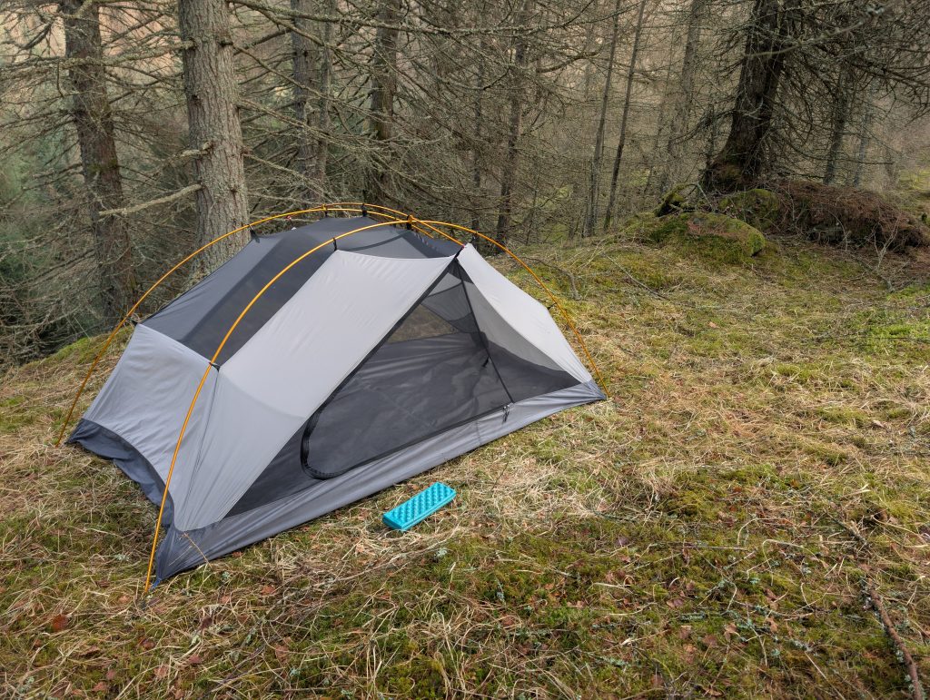 My tent Rob Roy Hike Tent inner on a bed of mossy grassland