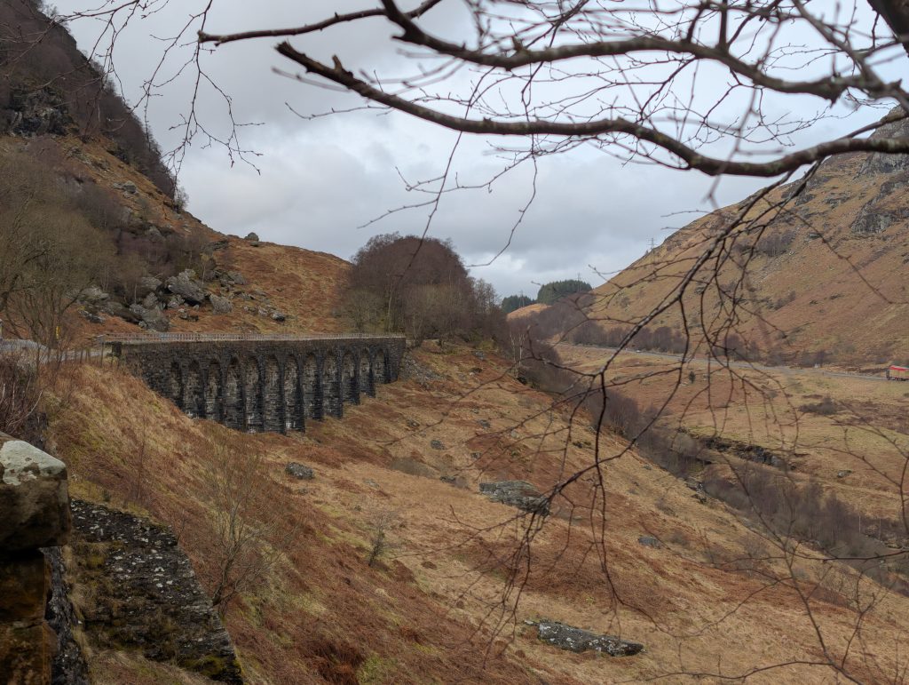 Viaduct Walk over a Victorian viaduct arched over moorland