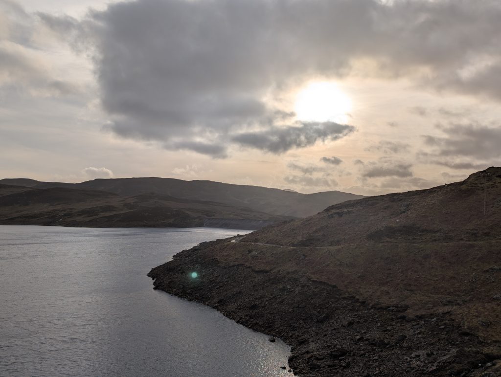 The Rob Roy Way trail from the reservoir